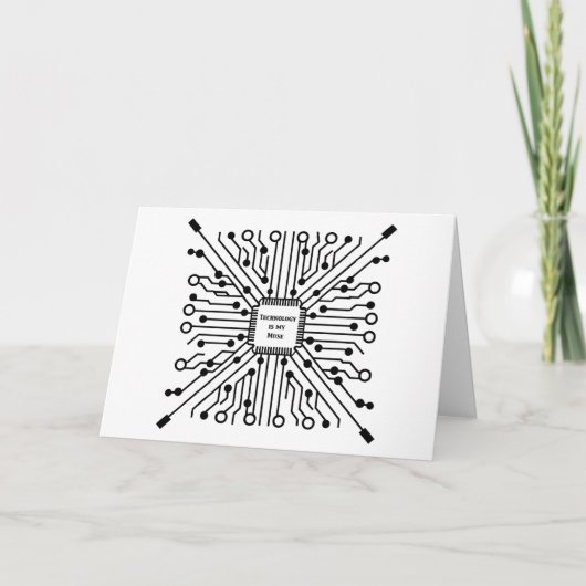 Carte La technologie est ma muse (Devant)