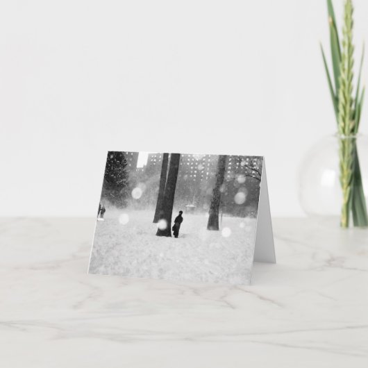 Carte 'La Tempête de neige' - Bonheur/Bons Temps (Devant)