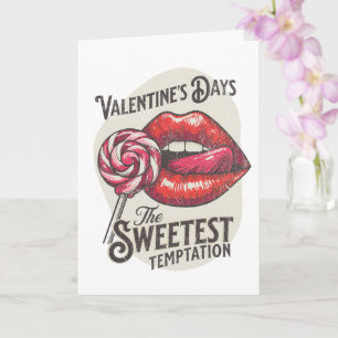 Carte La Tentation la plus douce Lip Art Vintage
