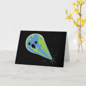 Carte La terre contre le trou noir (Fleur jaune)