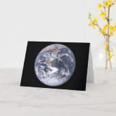 Carte "" La terre de marbre bleue semblent d'Apollo 17 (Fleur jaune)