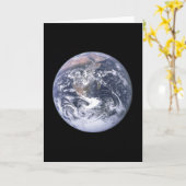 Carte La Terre "Marbre Bleu" semble d'Apollo 17 (Fleur jaune)