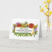 Carte La Terre Rire En Fleurs (Fleur jaune)