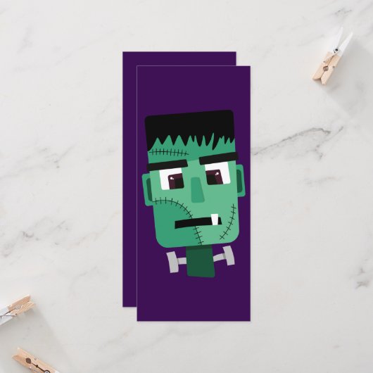 Carte La tête du monstre Frankenstein (Devant/Arrière en situation)