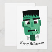Carte La tête du monstre Frankenstein (Devant / Derrière)