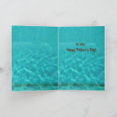 Carte La Tortue De Mer Nager Par Fête des pères (Intérieur)