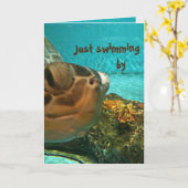 Carte La Tortue De Mer Nager Par Fête des pères (Fleur jaune)