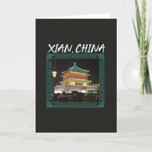 Carte La tour Xian antique de la Chine