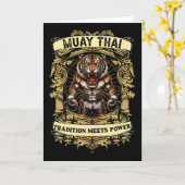 Carte La tradition rencontre la puissance - Kickboxing e (Fleur jaune)