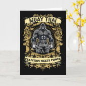 Carte La tradition rencontre la puissance - Kickboxing e (Fleur jaune)