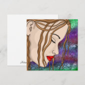 Carte La Triste Femme Contemplant (Devant / Derrière)