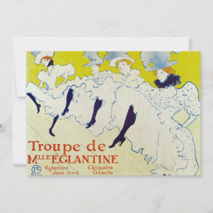 Carte La Troupe de Mlle Eglantine par Toulouse Lautrec