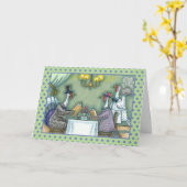 Carte LA TURQUIE FINE DÎNER, MERCI OISEAU HUMOUR Blank (Fleur jaune)