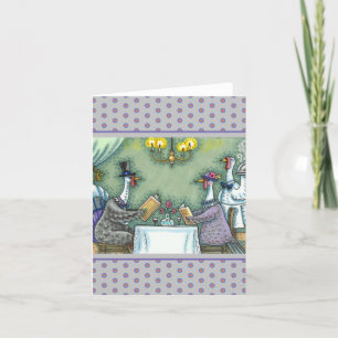 Carte LA TURQUIE FINE DÎNER, MERCI OISEAU HUMOUR Blank