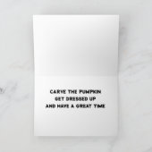 CARTE **LA VACHE COOL DIT HEUREUX HALLOWEEN** (Intérieur)