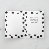 Carte La vache va, je pense à toi, drôle (Intérieur)