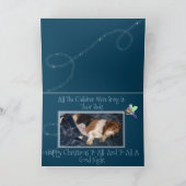 Carte La veille de Noël avec un basset endormi, feu (Intérieur)