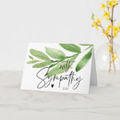 Carte La verdure et la sympathie pleurent le coeur (Fleur jaune)