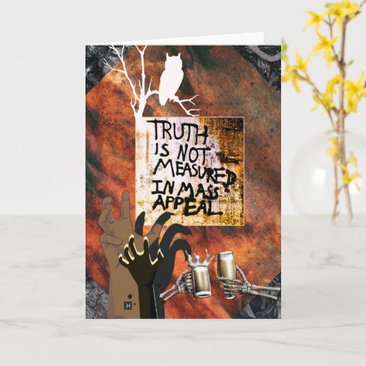 Carte La vérité n'est pas mesurée en appel massif (Fleur jaune)