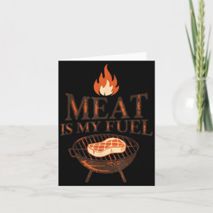 Carte La viande est ma barre de combustible barbecue fla