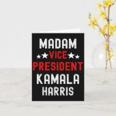 Carte La Vice-Présidente Kamala Harris Feminist Shirt. H (Fleur jaune)