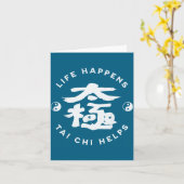 Carte La vie arrive Tai Chi aide conception (Fleur jaune)