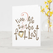 Carte La vie au maximum (Fleur jaune)