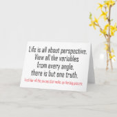 Carte La vie, c'est la perspective (Fleur jaune)