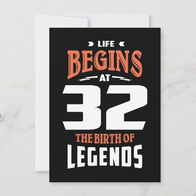 Carte La Vie Commence À 32 Ans (Devant)