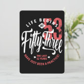 Carte La vie commence à 53 ans | 53e anniversaire (Debout devant)