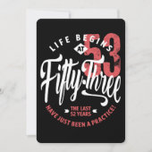 Carte La vie commence à 53 ans | 53e anniversaire (Devant)