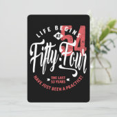 Carte La vie commence à 54 ans | 54e anniversaire (Debout devant)