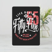 Carte La vie commence à 55 ans | 55e anniversaire (Debout devant)