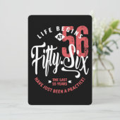 Carte La vie commence à 56 ans | 56e anniversaire (Debout devant)