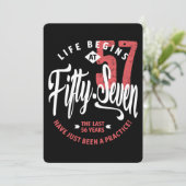 Carte La vie commence à 57 ans | 57e anniversaire (Debout devant)