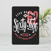 Carte La vie commence à 62 ans | 62e anniversaire (Debout devant)