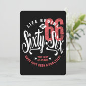 Carte La vie commence à 66 ans | 66e anniversaire (Debout devant)