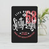 Carte La vie commence à 68 ans | 68e anniversaire (Debout devant)