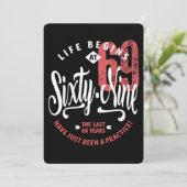 Carte La vie commence à 69 ans | 69e anniversaire (Debout devant)