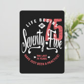 Carte La vie commence à 75 ans | 75e anniversaire (Debout devant)