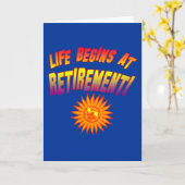 Carte La vie commence à la retraite! (Fleur jaune)