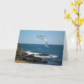 Carte La vie commence à la retraite, naviguer l'océan bl (Fleur jaune)