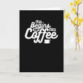 Carte La vie commence après le café (Fleur jaune)