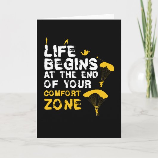 Carte La vie commence le confort Zone Skydiver (Devant)