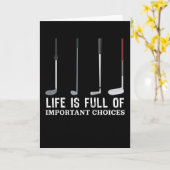 Carte La vie de choix importants cadeau de golf (Fleur jaune)