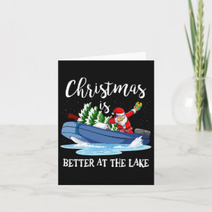 Carte La Vie De Noël Est Mieux À Lake Boat Lover Bo