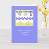 Carte La vie des Ups & Downs sur Periwinkle I Love You! (Fleur jaune)