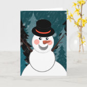 Carte La vie d'un bonhomme de neige (Fleur jaune)