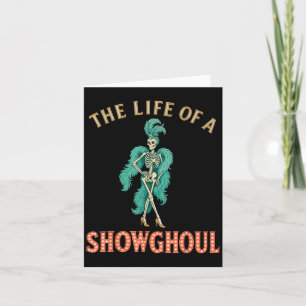 Carte La Vie D'Un Spectacle D'Halloween Rétro Showghoul