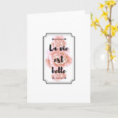 Carte La vie est belle (Fleur jaune)